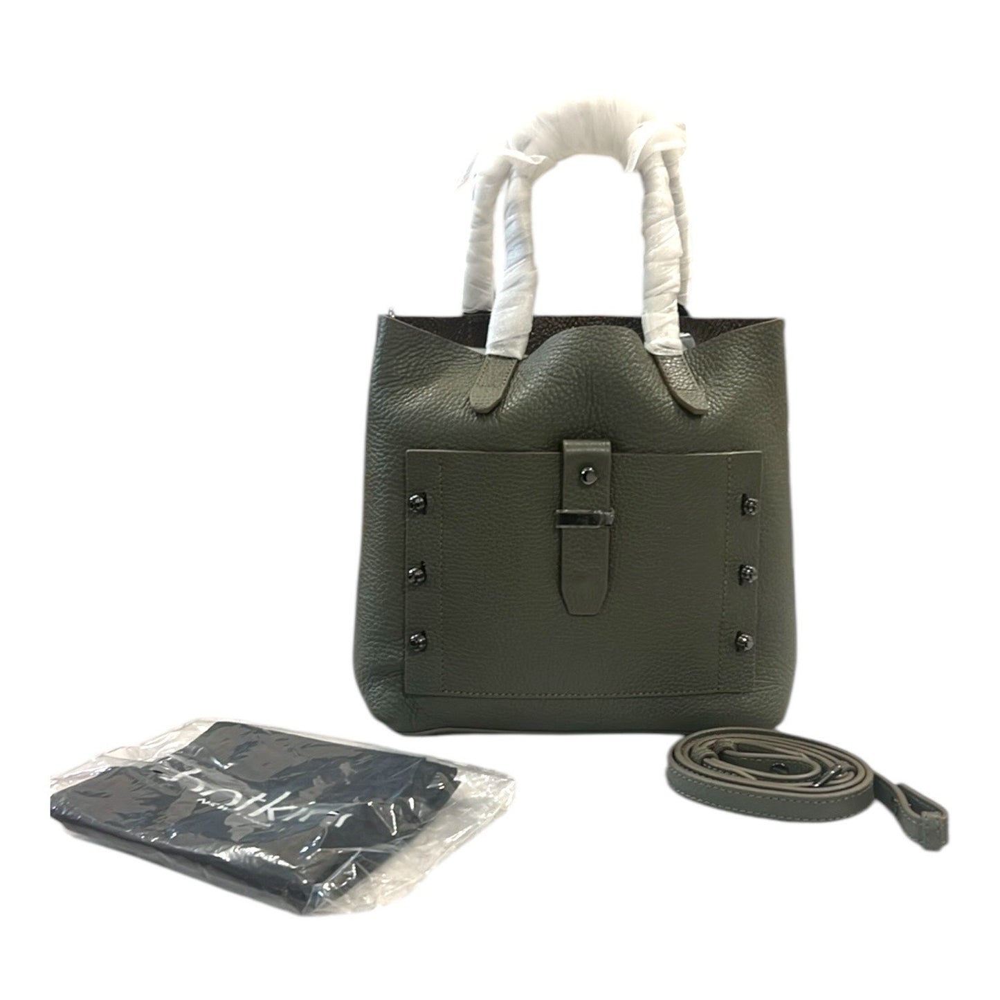 Botkier Military Green Warren Woman's Leather Tote Crossbody Handbag Purse NWT