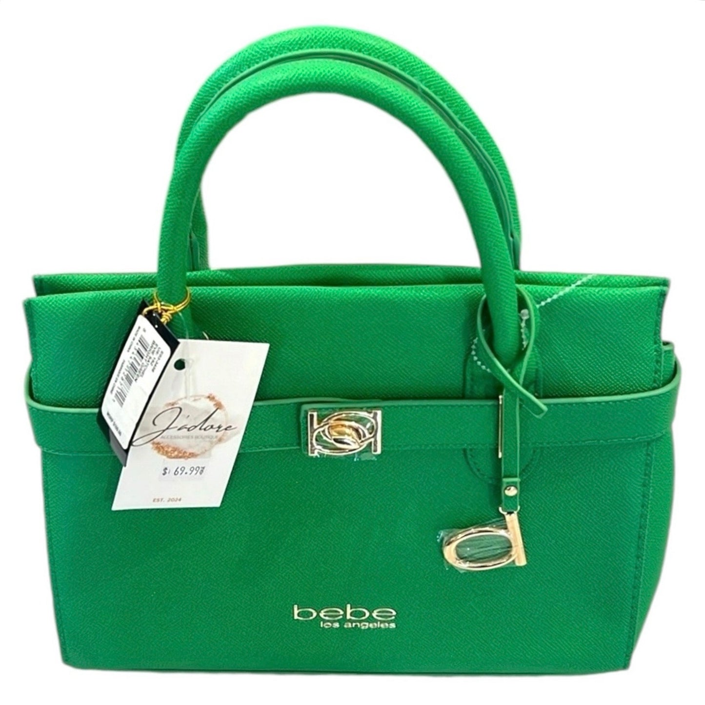 Bebe Green/Gold Crossbody Handbag Purse $109 MSRP NWT