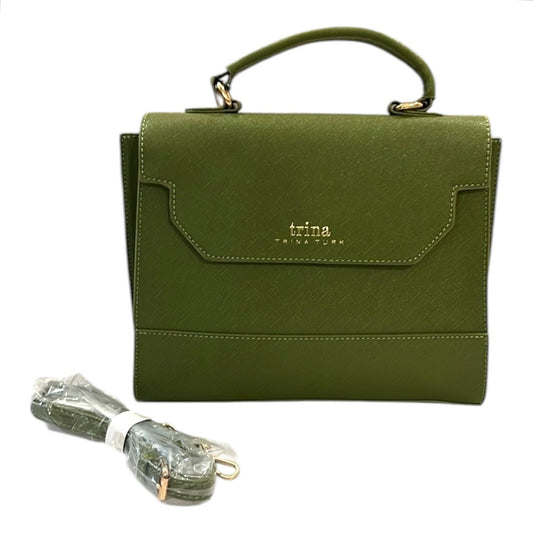 Trina Turk Green Satchel Handbag Purse ($148 MSRP) NWT