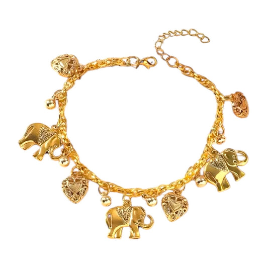 J’adore Boutique Women’s Gold Elephant/Heart Bracelet NWT