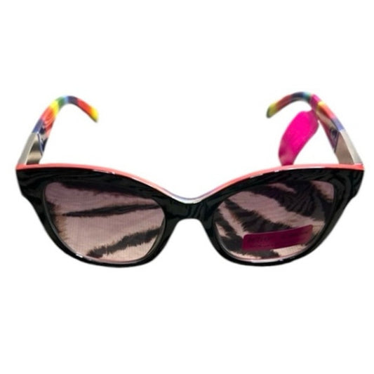 Betsey Johnson Women’s Black/Rainbow Sunglasses NWT